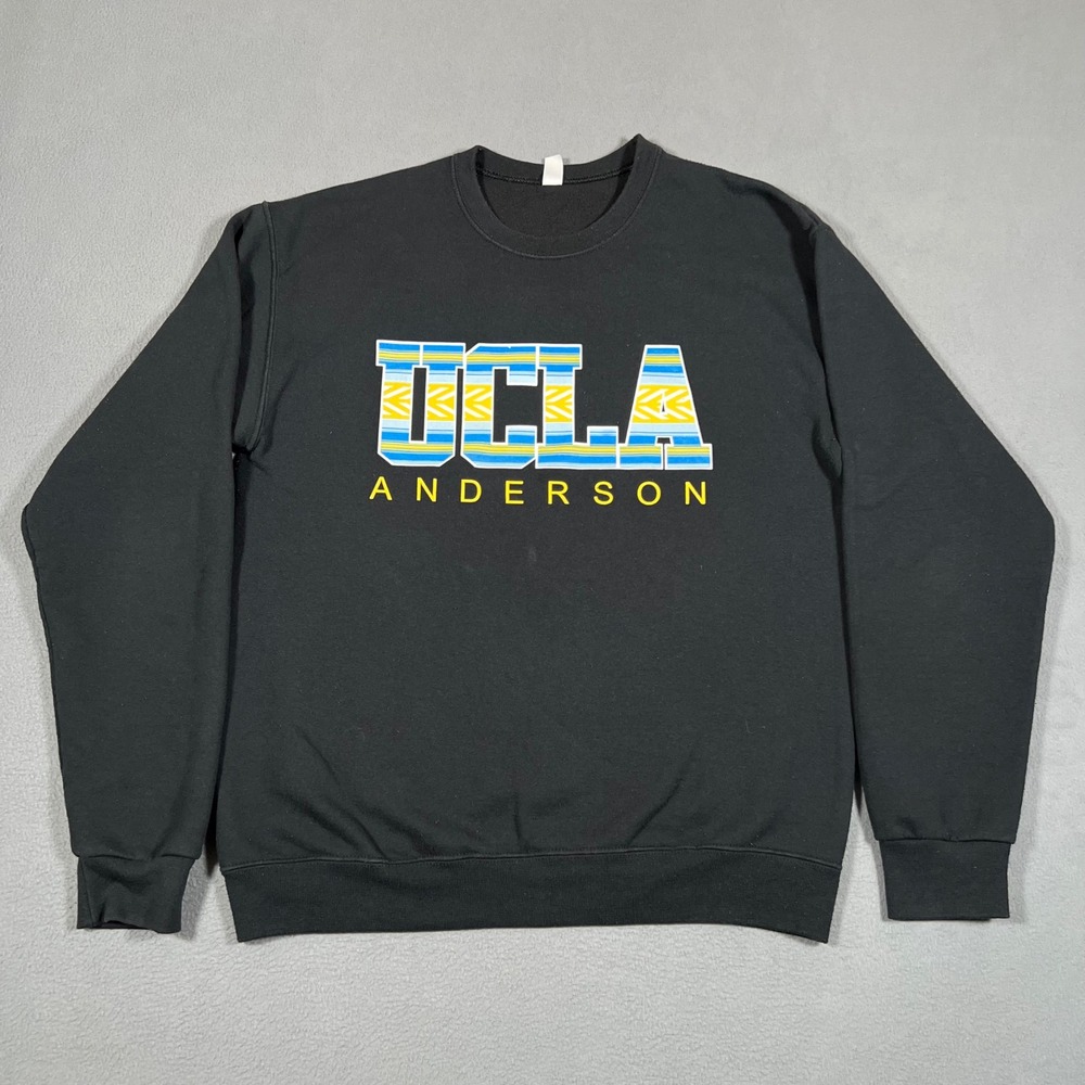UCLA Anderson Sweatshirt Mens Large Black Crewneck‎ Pullover Collegiate Sweater